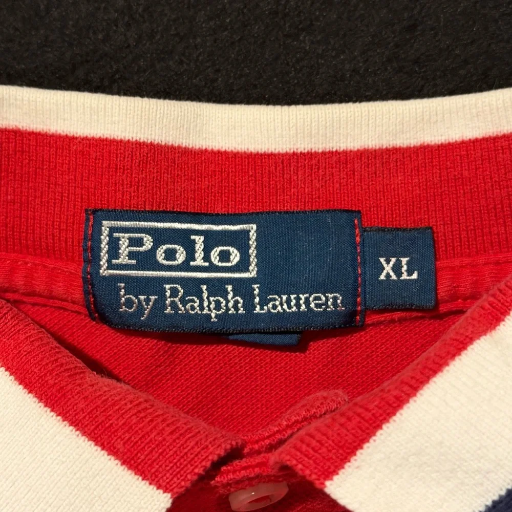 Polo By Ralph Lauren Large Blue Big Pony Red Short Sleeve Mens XL